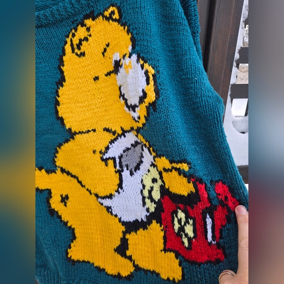 Vintage Care Bear Hand Knit Sweater - Picture 4 of 9